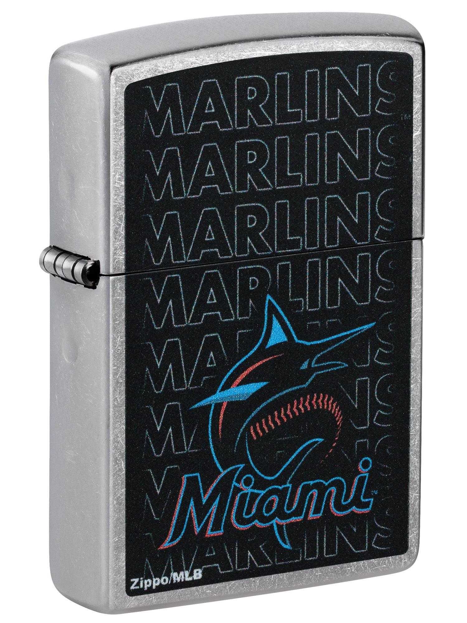 Zippo Lighter: MLB Baseball, Miami Marlins - Street Chrome 46544