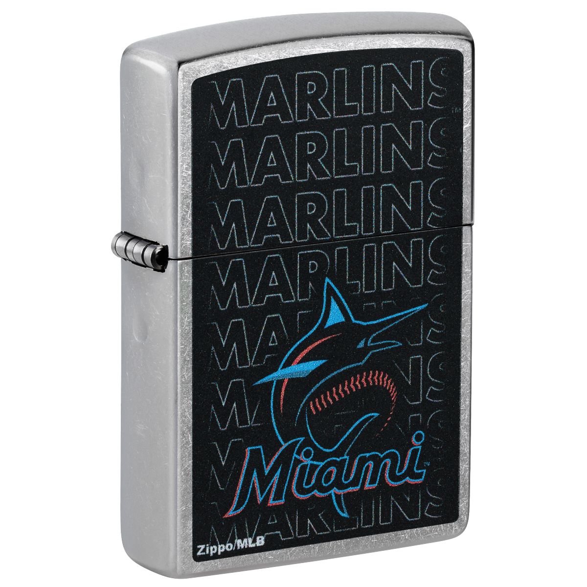 Zippo Lighter: MLB Baseball, Miami Marlins - Street Chrome 46544