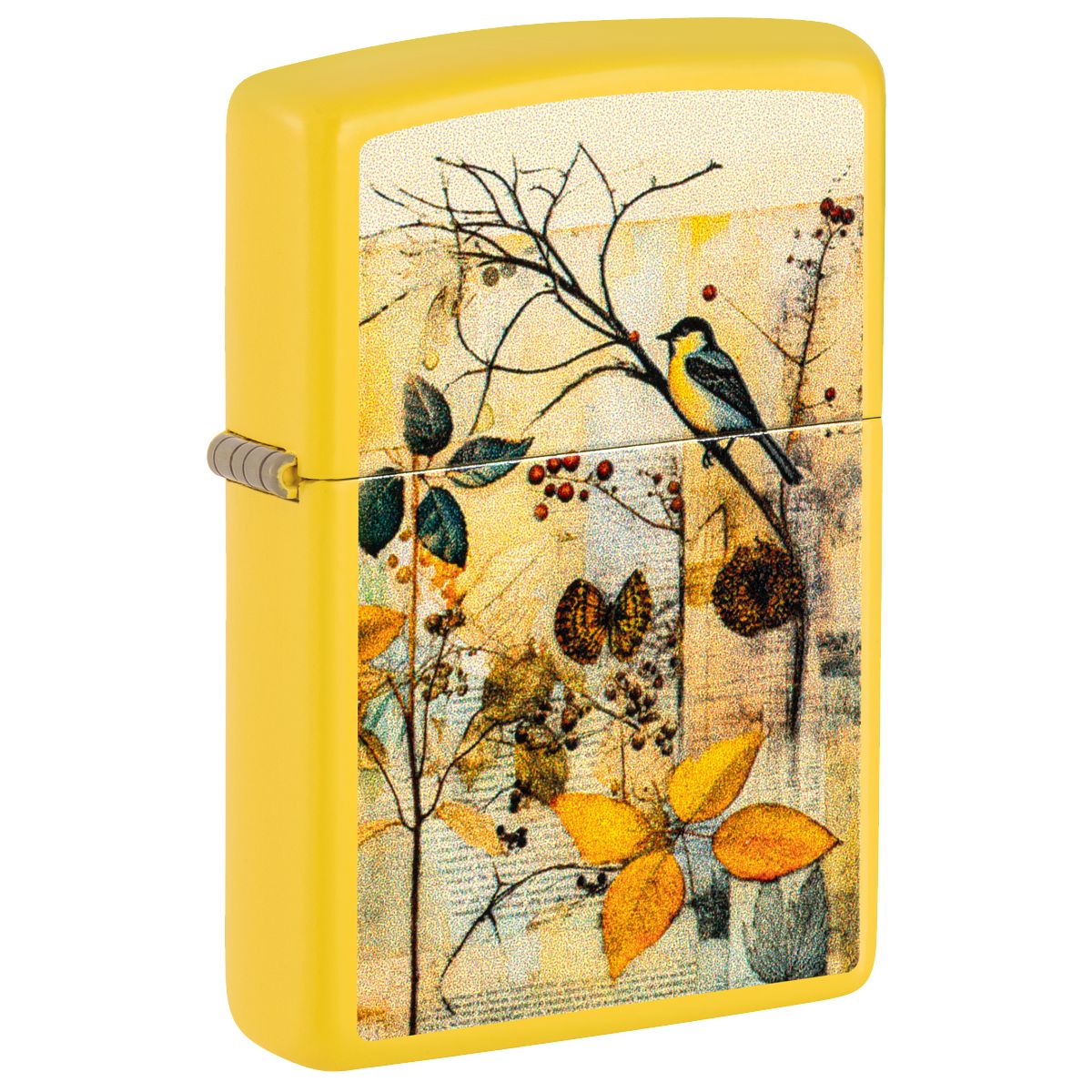Zippo Lighter: Scrapbook Bird Design - Sunflower 46580