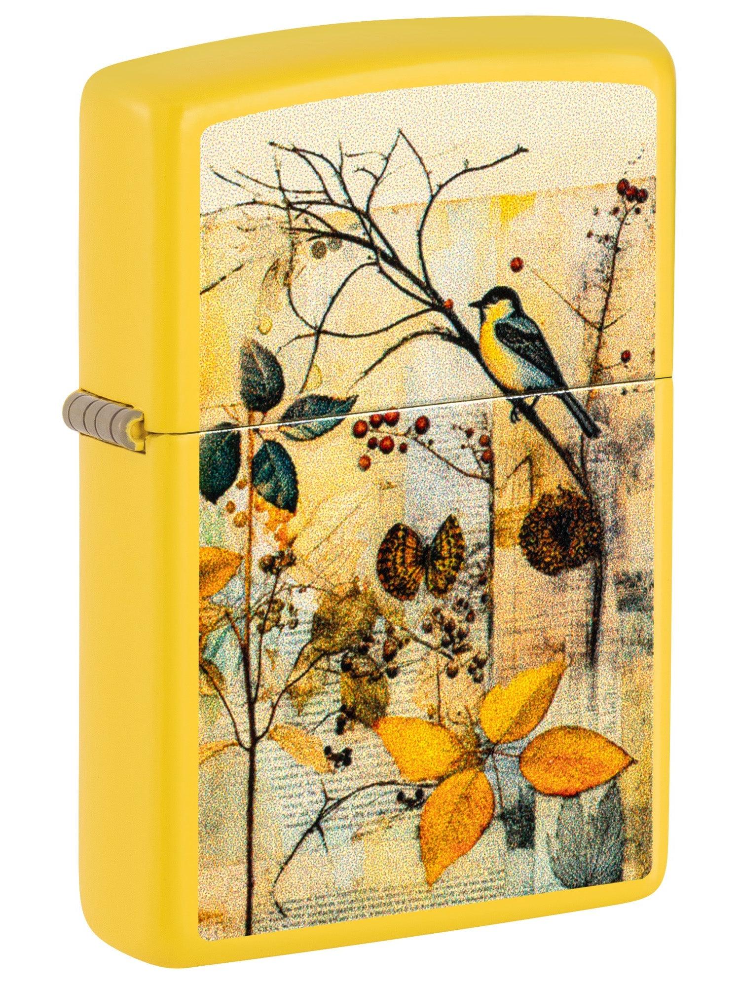 Zippo Lighter: Scrapbook Bird Design - Sunflower 46580