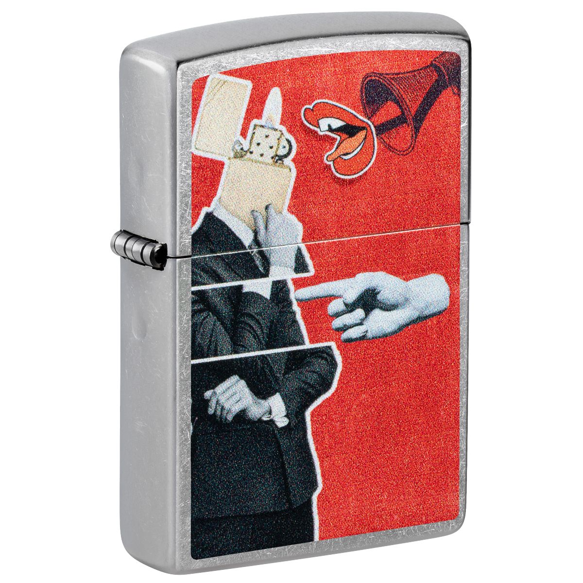 Zippo Lighter: Zippo Collage Design - Street Chrome 46581