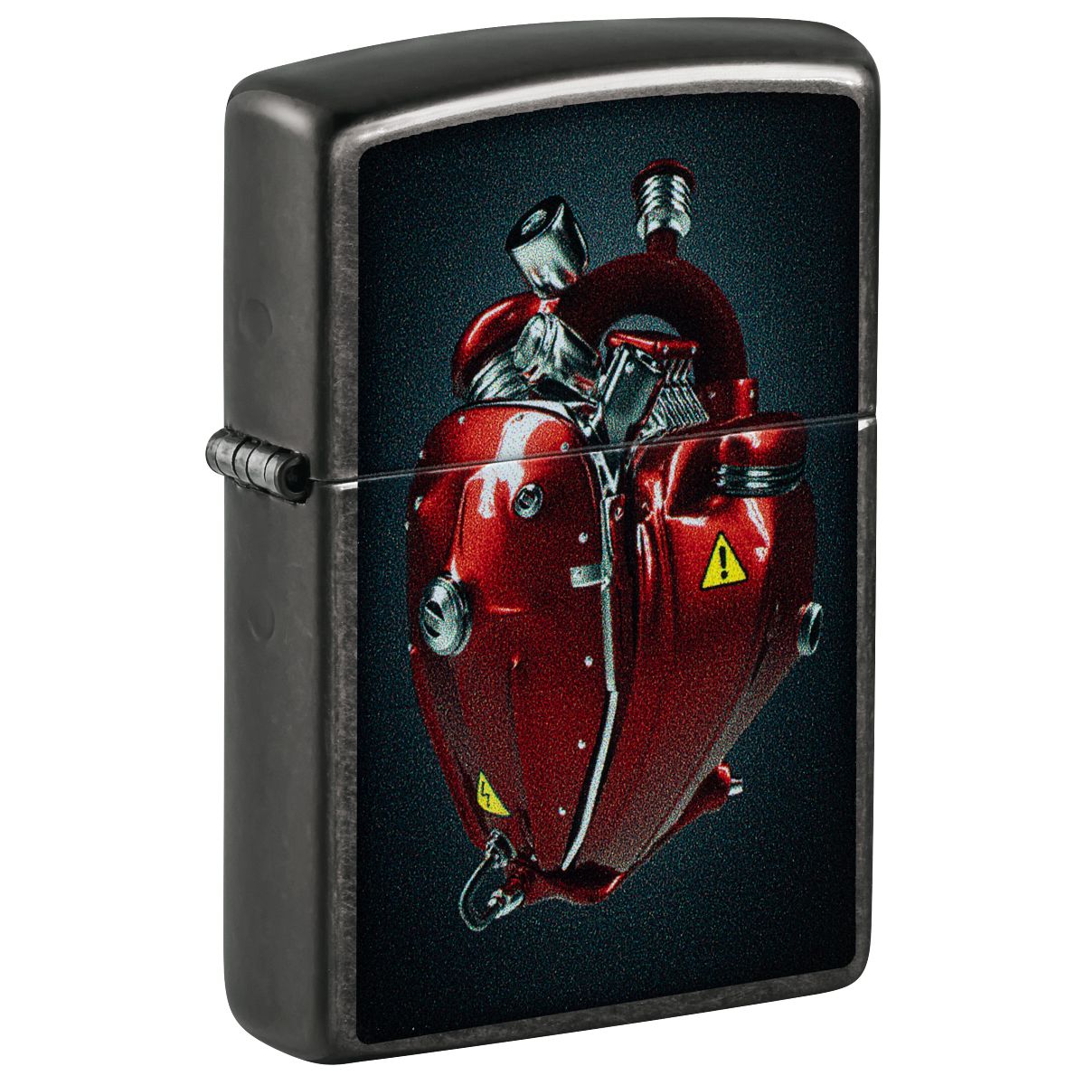 Zippo Lighter: Heart Engine - Grey 46656