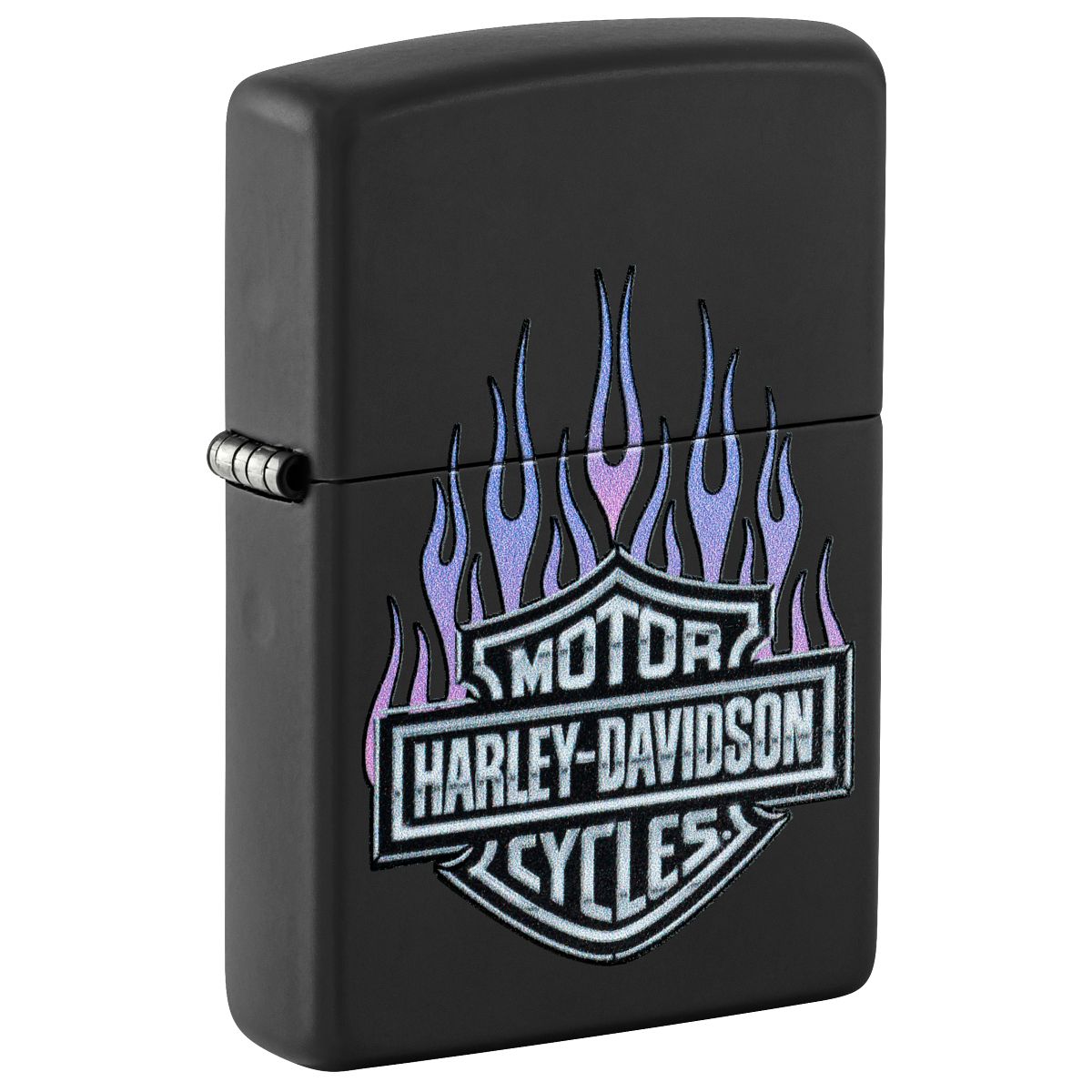 Zippo Lighter: Harley-Davidson Logo - Black Matte 46677