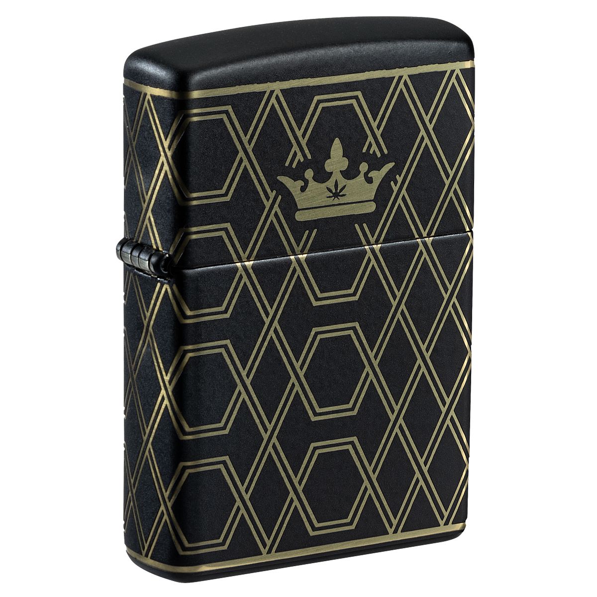 Zippo Lighter: Queen of Bud, Laser 360 - Black Matte 46684