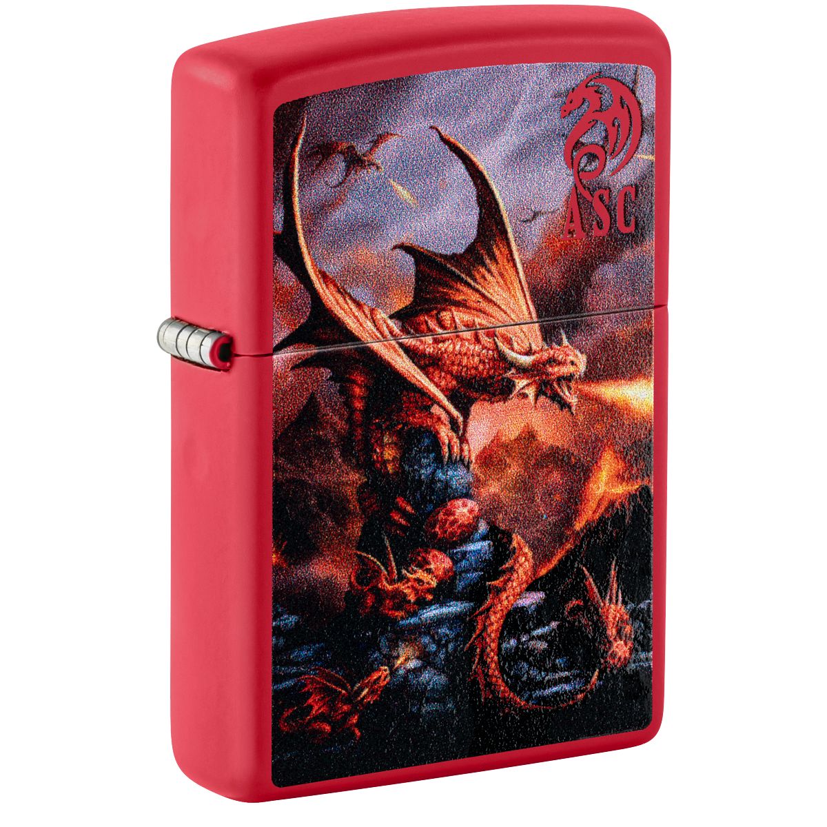 Zippo Lighter: Fire Dragon by Anne Stokes - Red Matte 46690