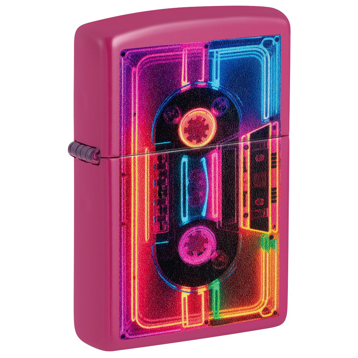 Zippo Lighter: Neon Cassette Tape - Frequency 46693