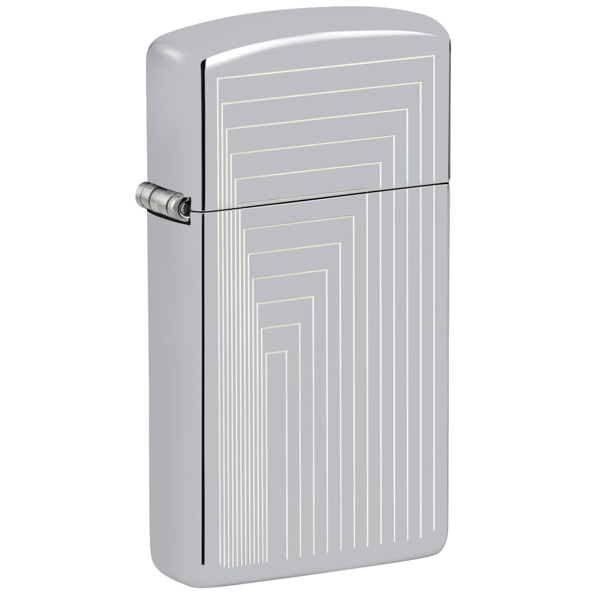 Zippo Lighter: Slim, Engraved Pattern - High Polish Chrome 46706