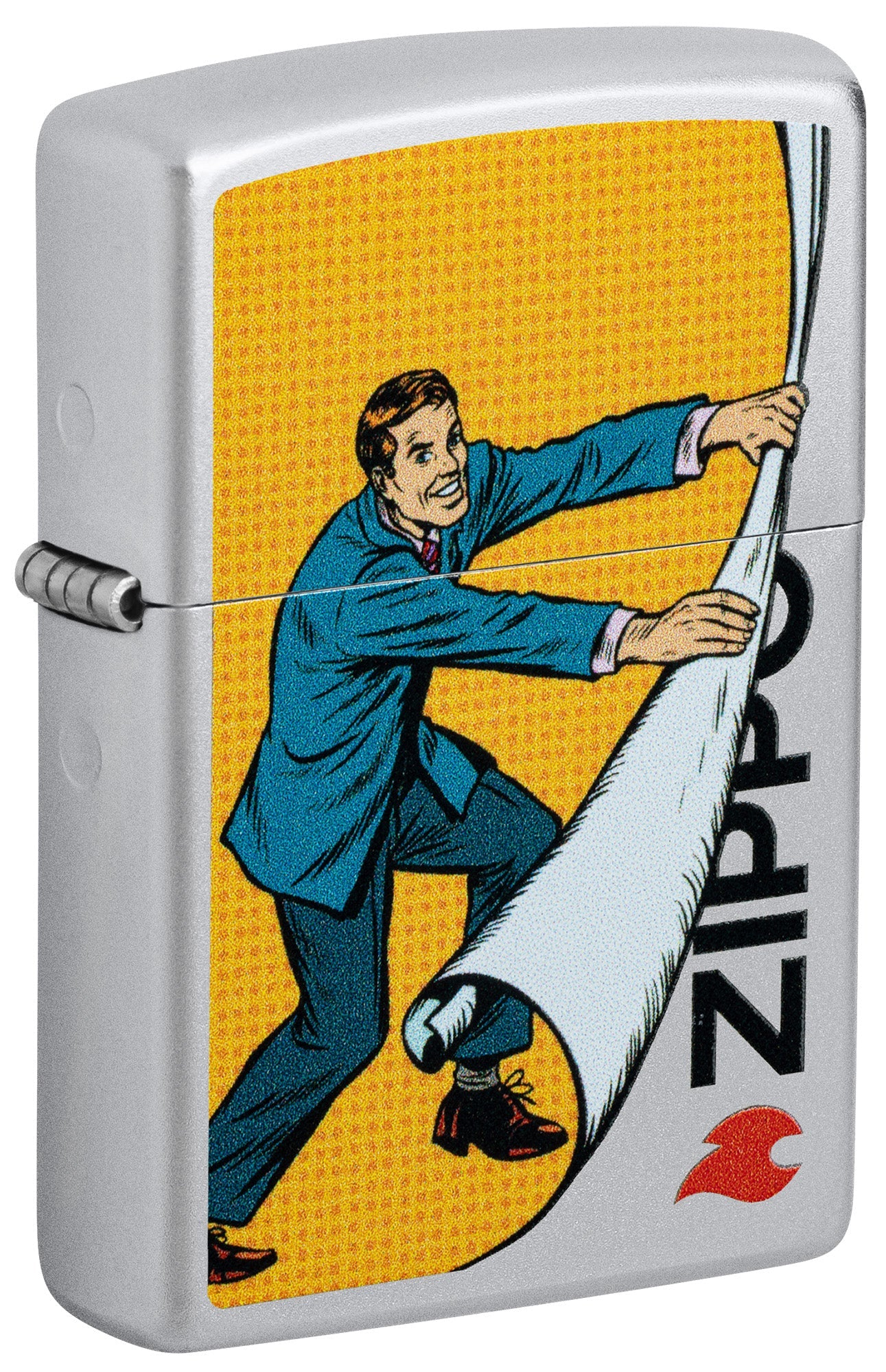 Zippo Lighter: Pop Art, Zippo Reveal - Satin Chrome 46711
