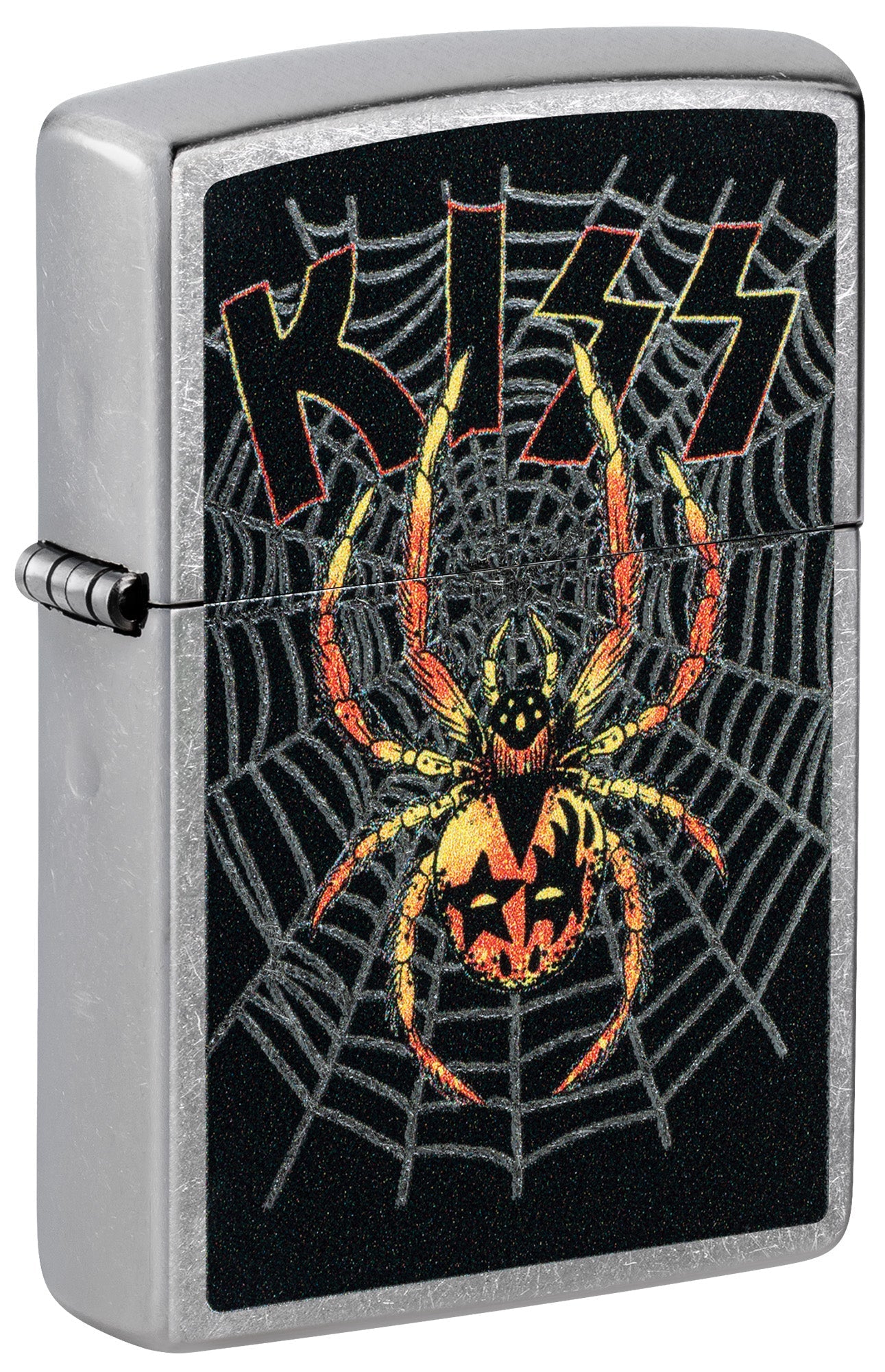 Zippo Lighter: KISS, Spider Logo - Street Chrome 46739
