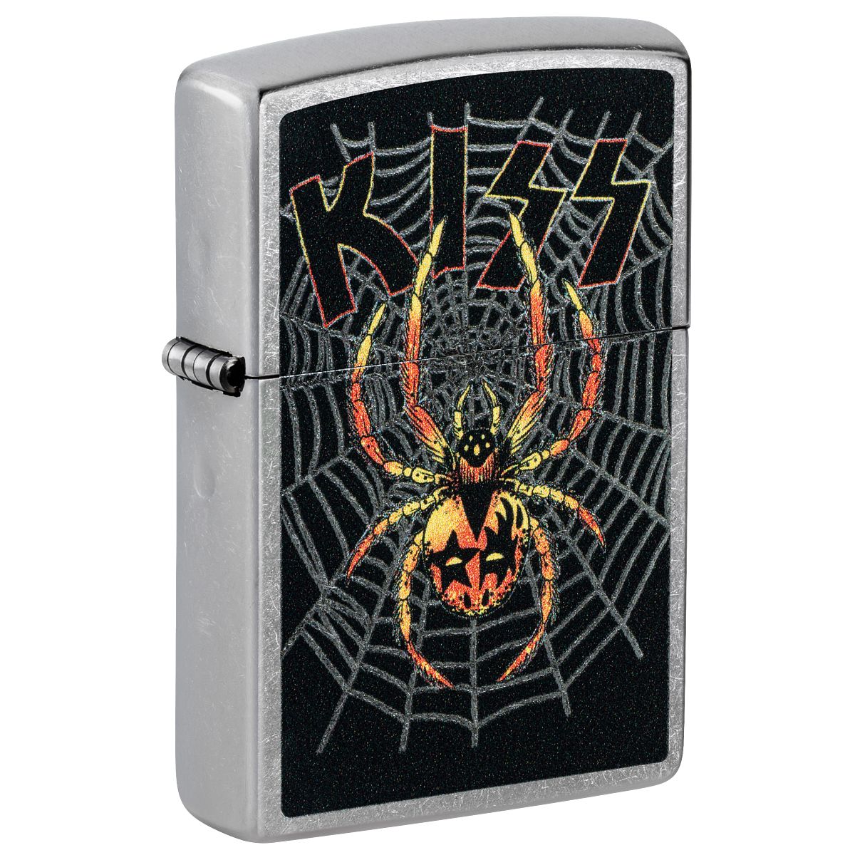 Zippo Lighter: KISS, Spider Logo - Street Chrome 46739