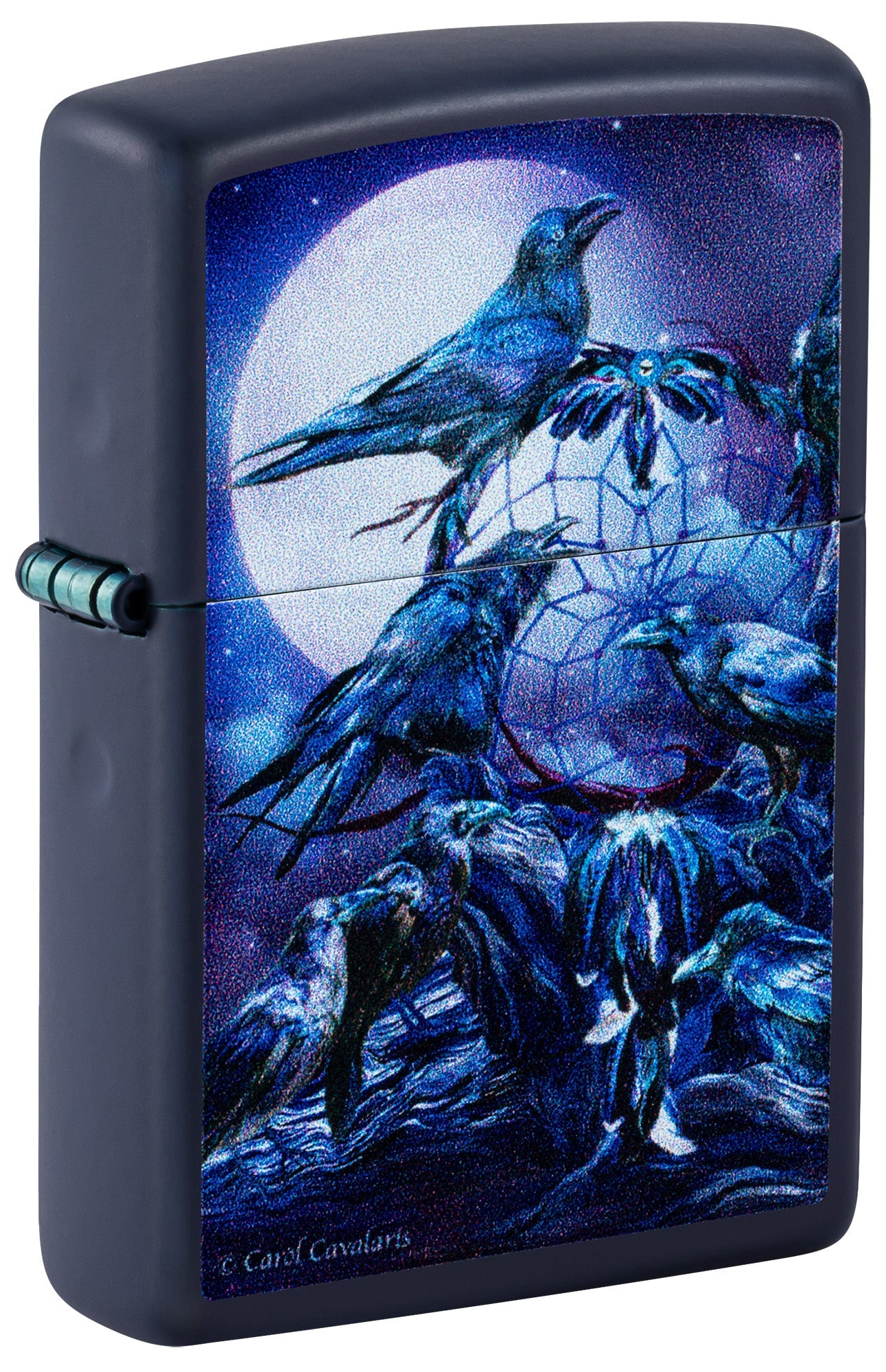 Zippo Lighter: Raven Dreams by Carol Cavalaris - Navy Blue Matte 46746
