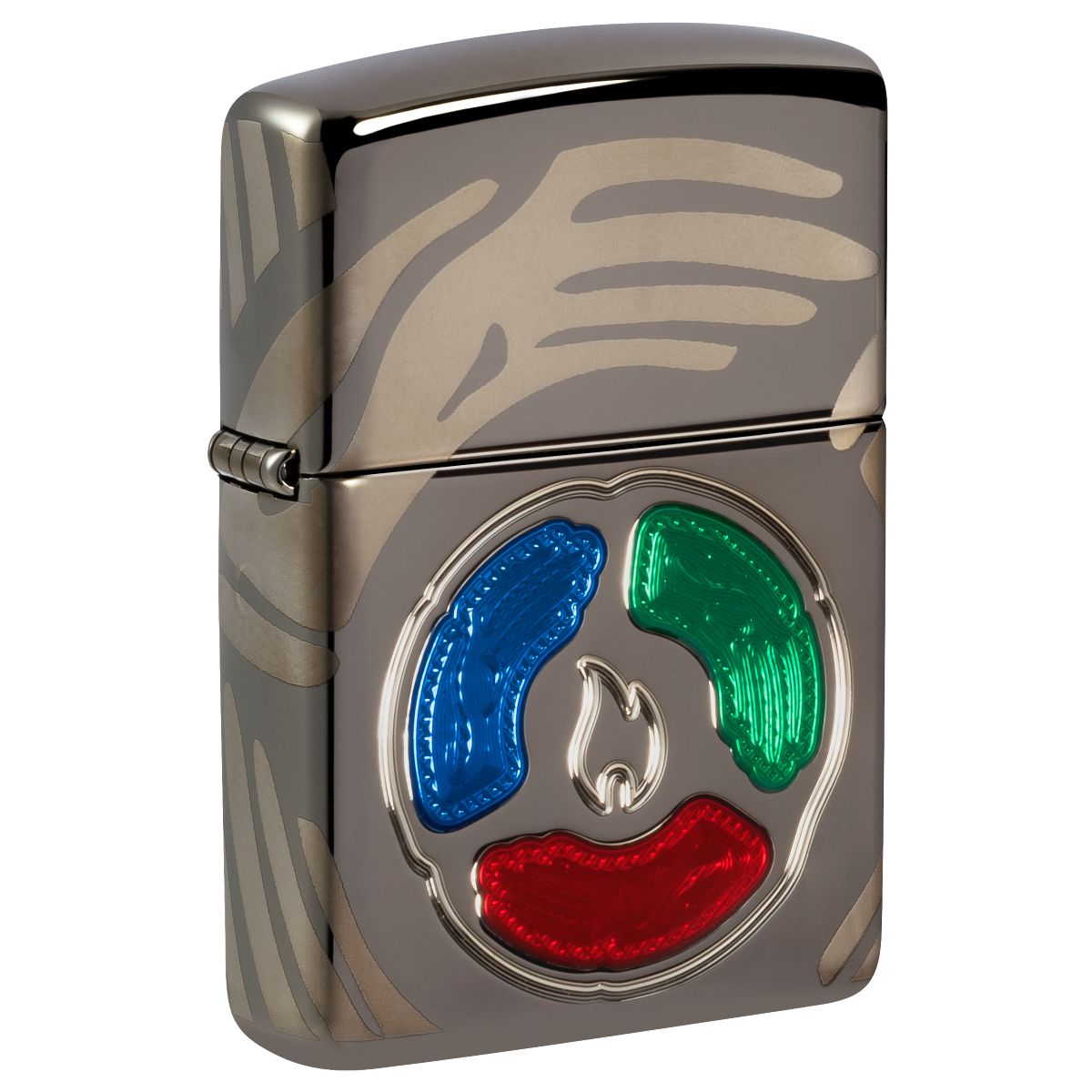 Zippo Lighter: 2025 Collectible of the Year, Armor Deep Carved and Engraved - Black Ice 46761