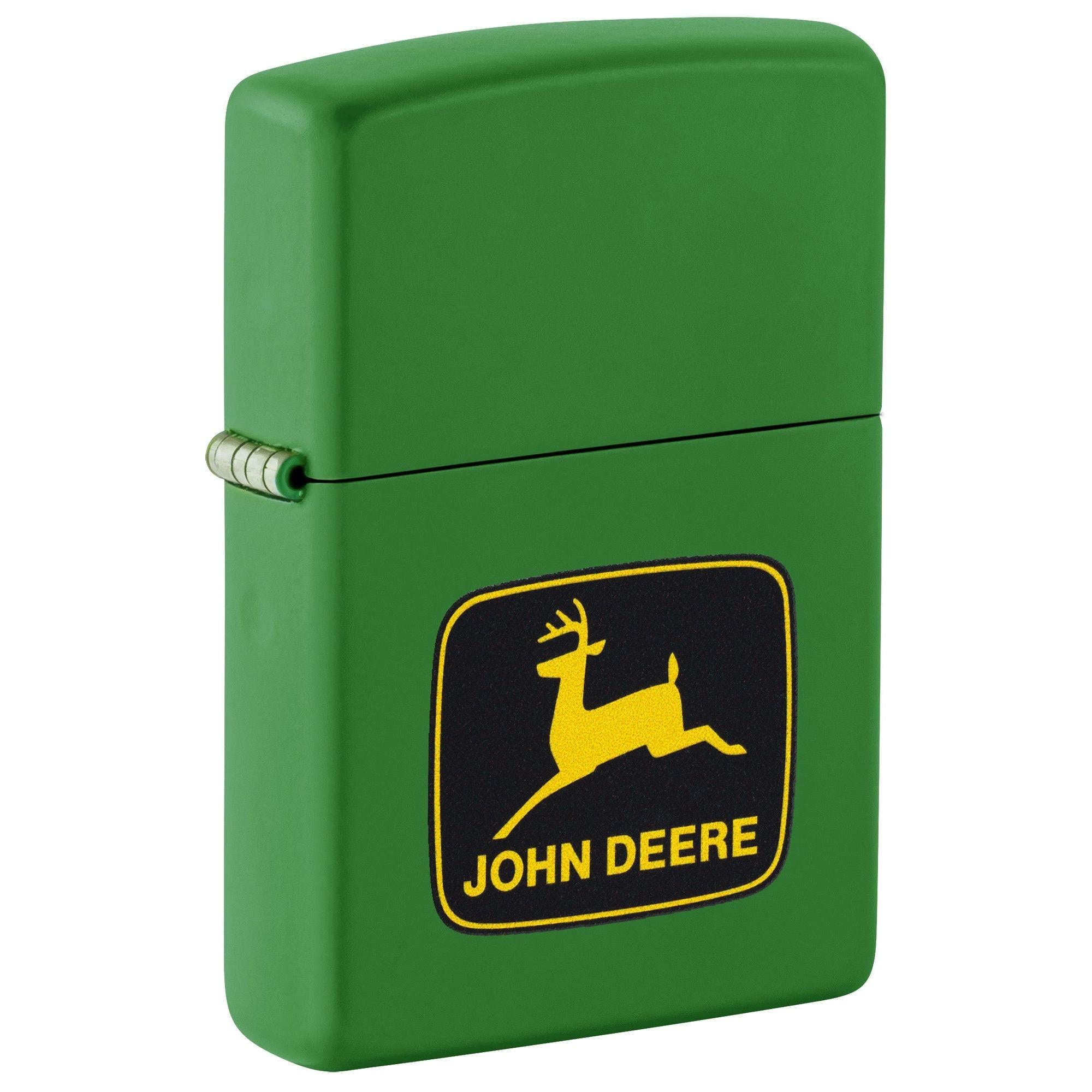 Zippo Lighter: John Deere Logo - Moss Green Matte 46765