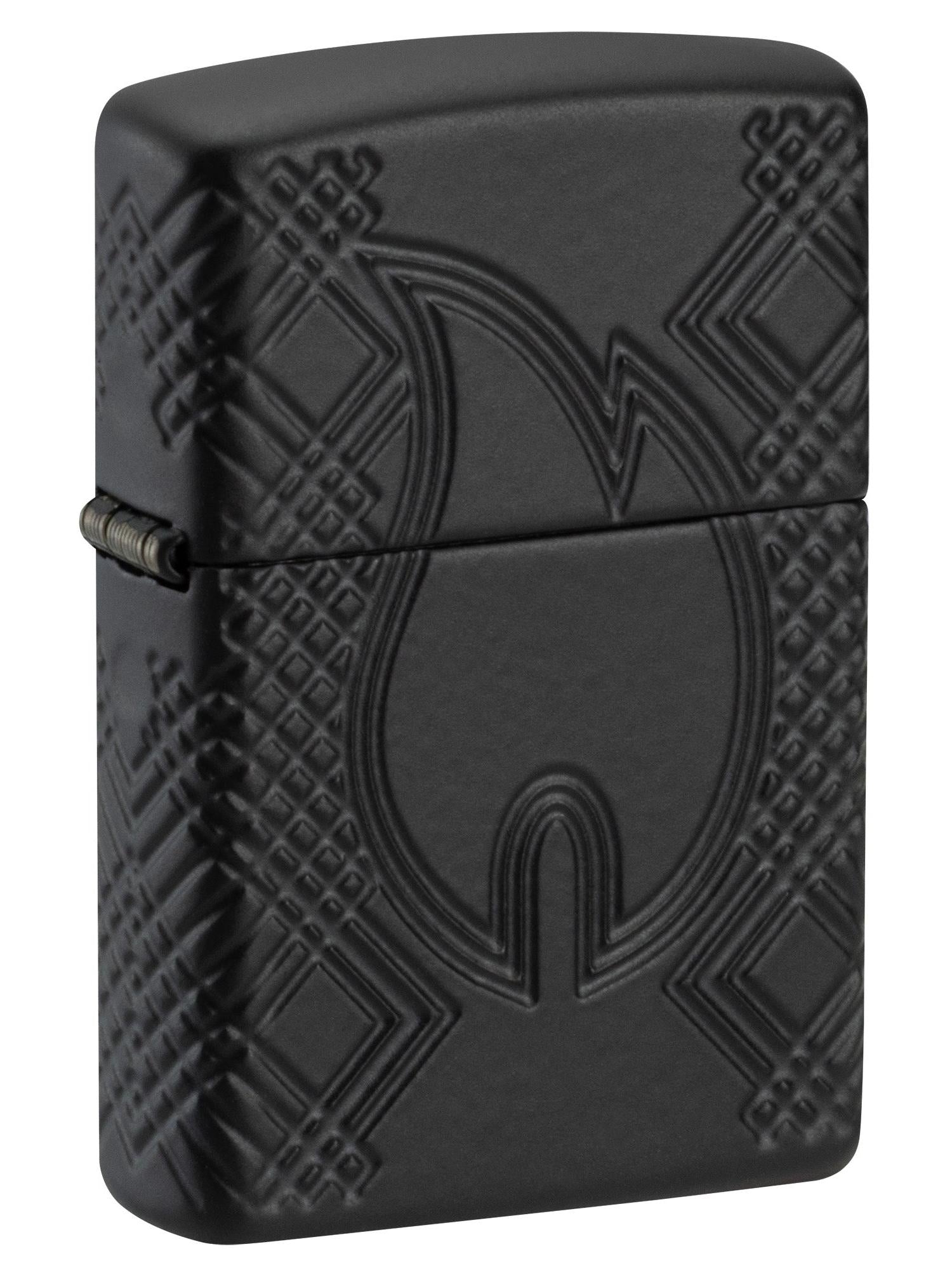 Zippo Lighter: Armor Multicut, Rivet Flame - Black Matte 46775