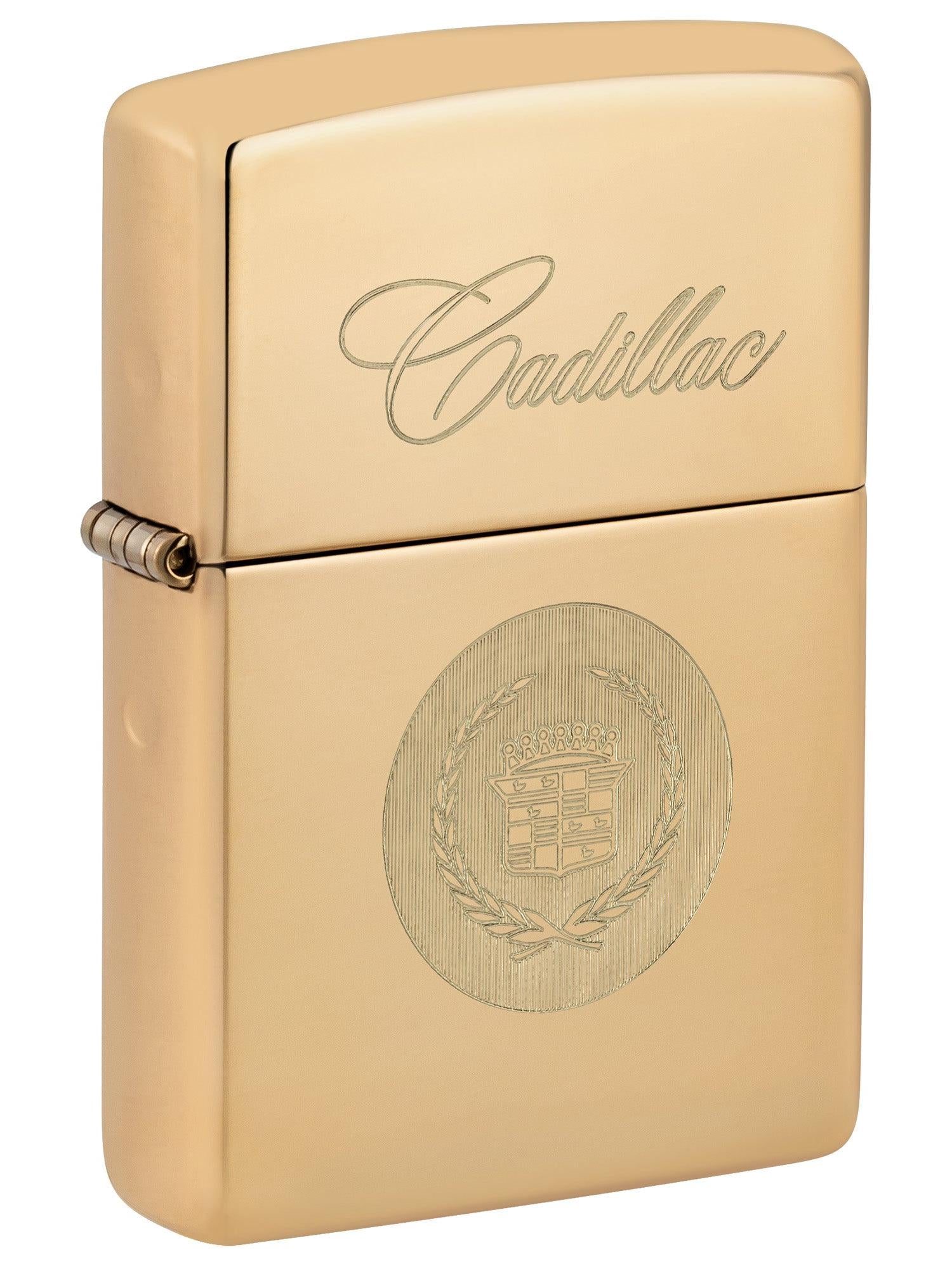 Zippo Lighter: Cadillac Crest - High Polish Brass 46784