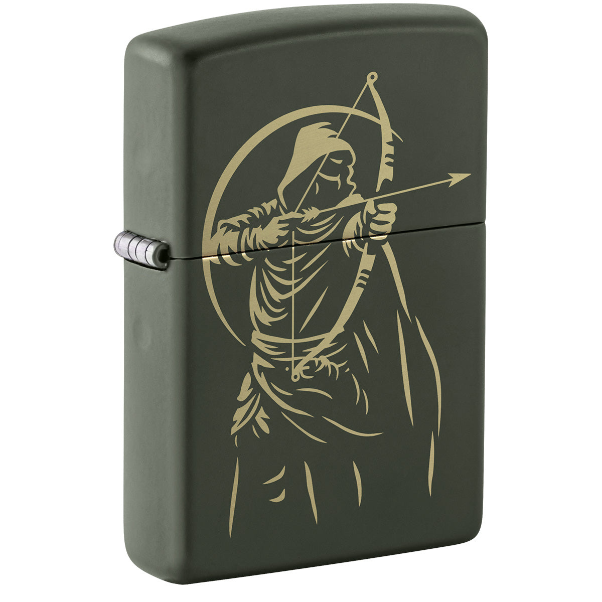 Zippo Lighter: Bow Hunter - Green Matte 46916