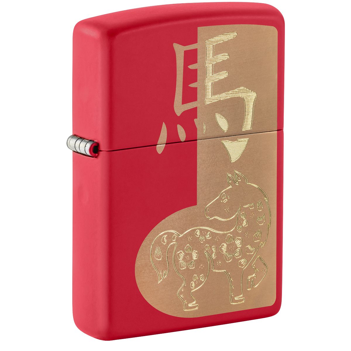 Zippo Lighter: 2026 Year of the Horse, Engraved - Red Matte 46931
