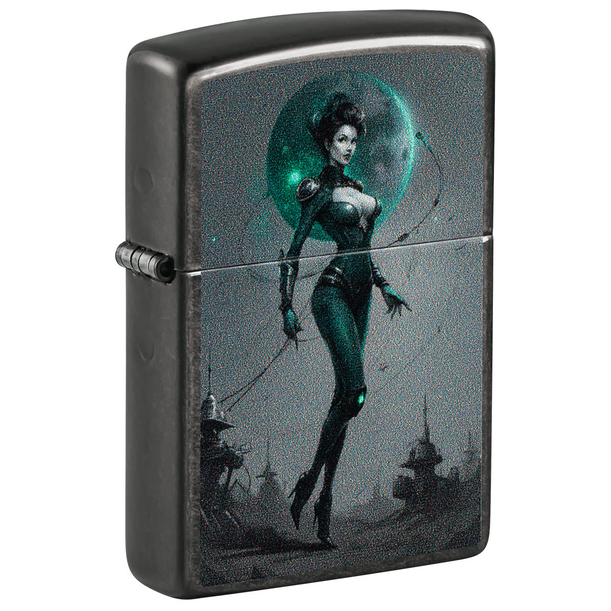 Zippo Lighter: Sci-fi Pin-Up Girl - Gray Dusk 47034