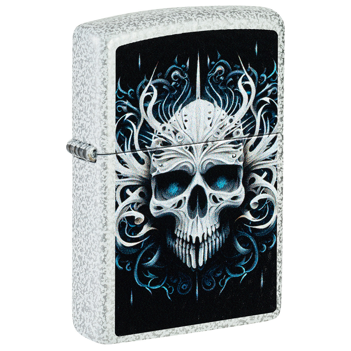 Zippo Lighter: Abstract Skull Design - Glacier 47069