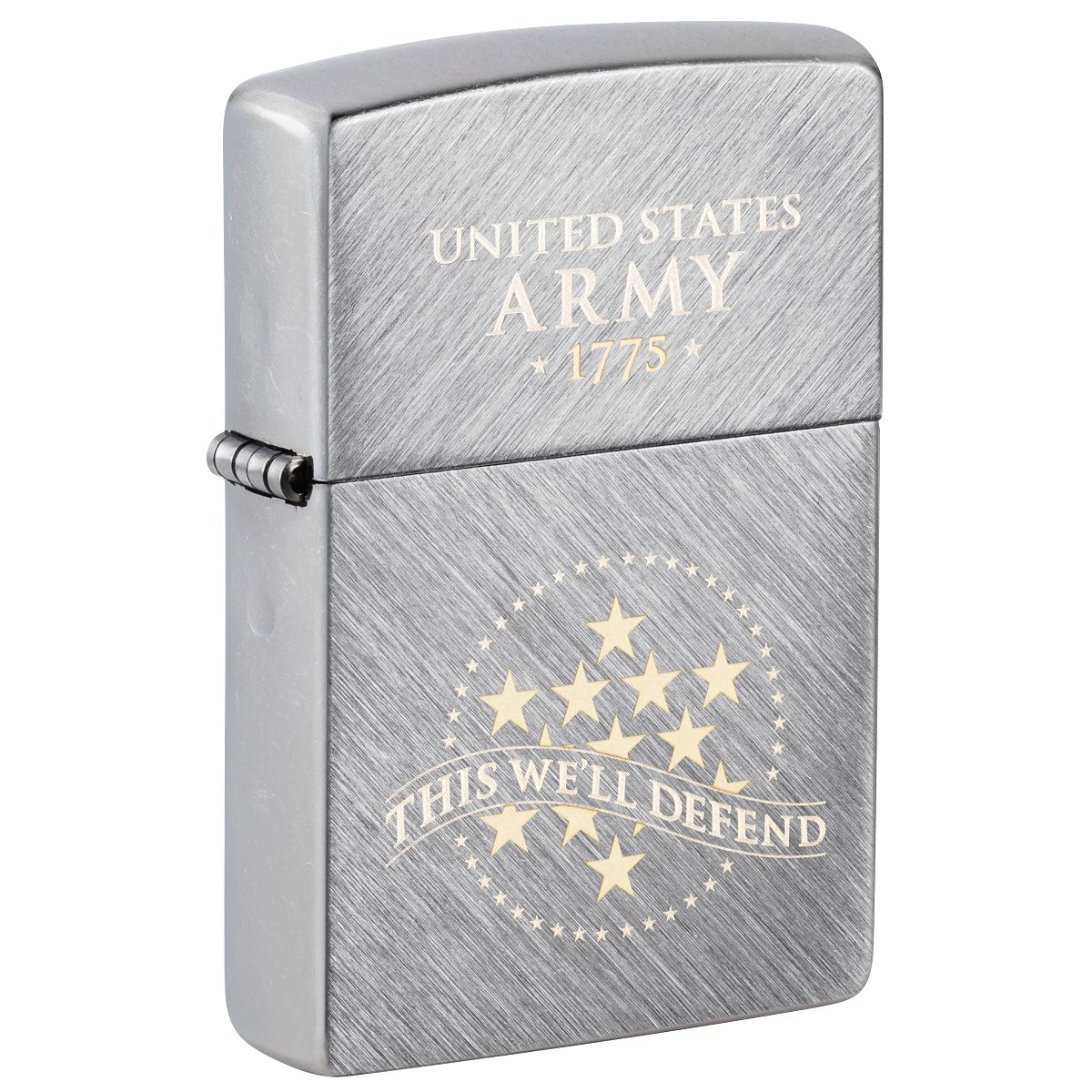 Zippo Lighter: U.S. Army, This We'll Defend, Engraved - Herringbone Sweep 47090