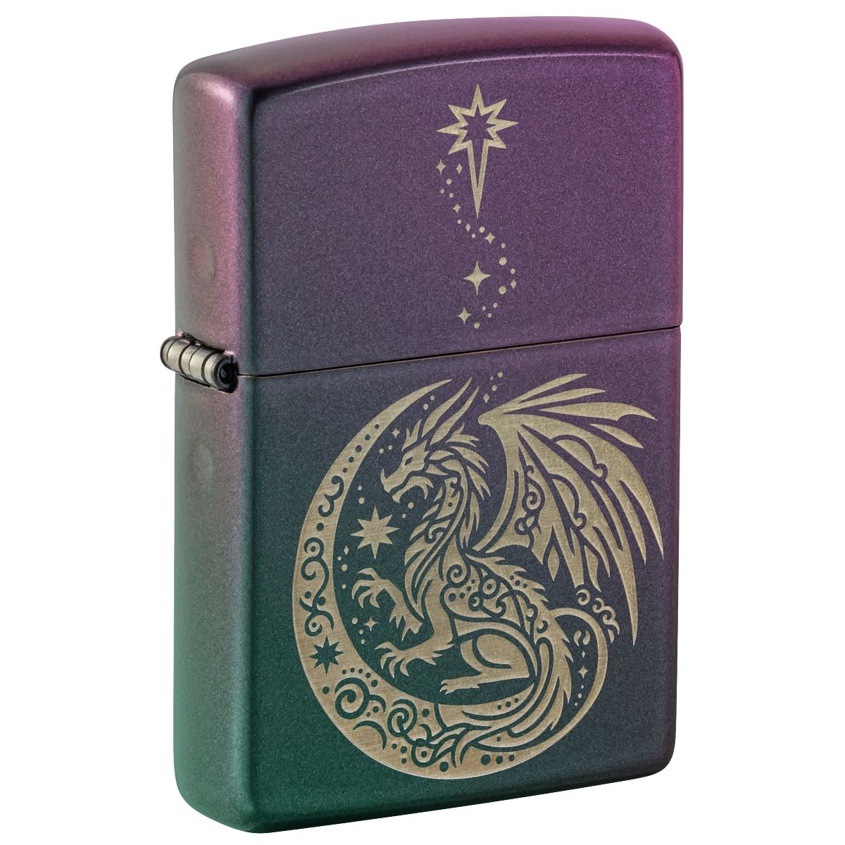 Zippo Lighter: Dragon Fantasy Design, Engraved - Iridescent 47151