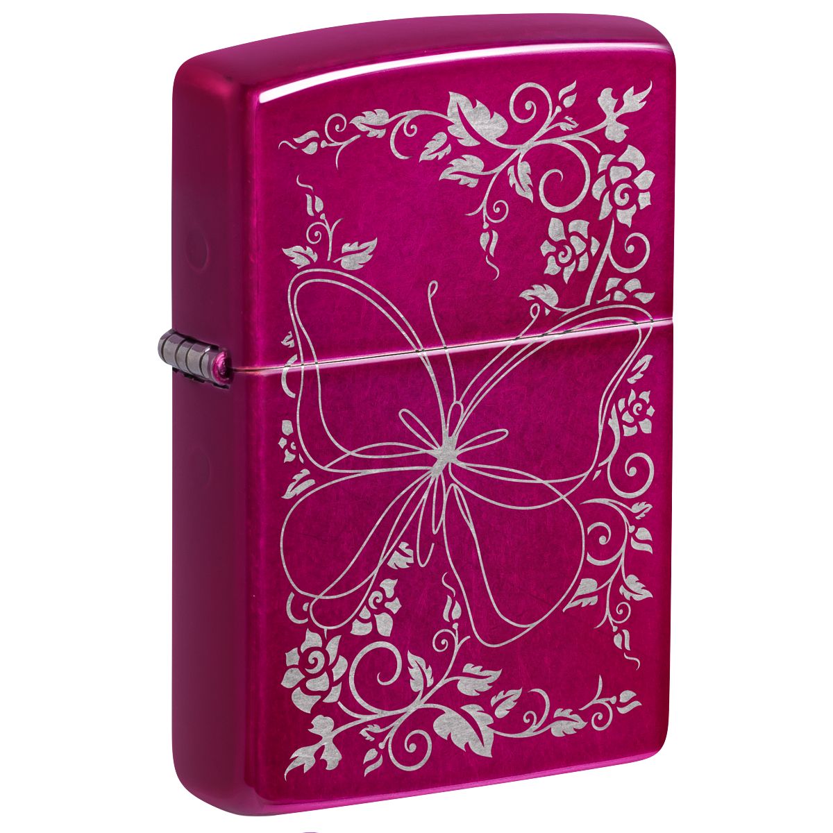 Zippo Lighter: Butterfly Bliss, Engraved - Candy Raspberry 47158