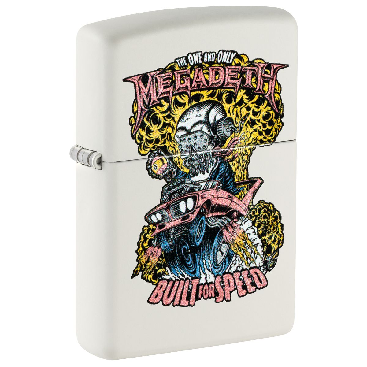 Zippo Lighter: Megadeth, Built for Speed - White Matte 47237