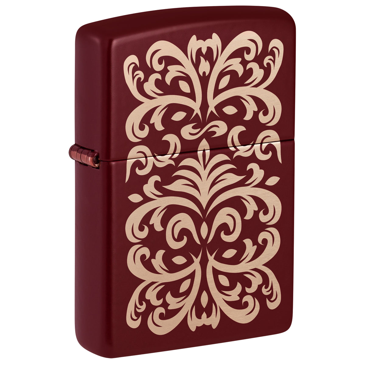 Zippo Lighter: Flame Filigree Design - Merlot 47257