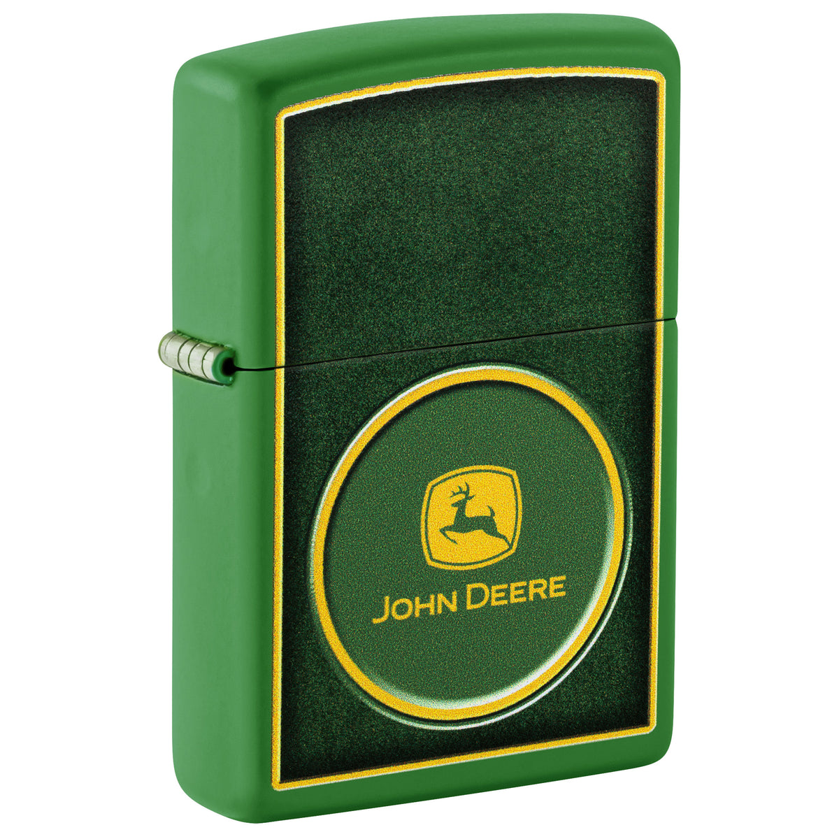 Zippo Lighter: John Deere Turf Design - Moss Green Matte 47396