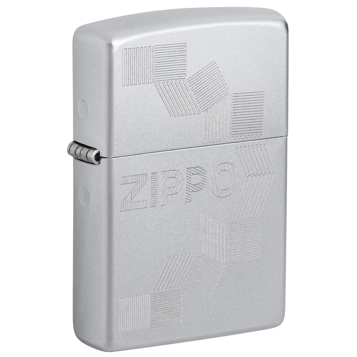 Zippo Lighter: Zippo Pattern Design - Satin Chrome 47456