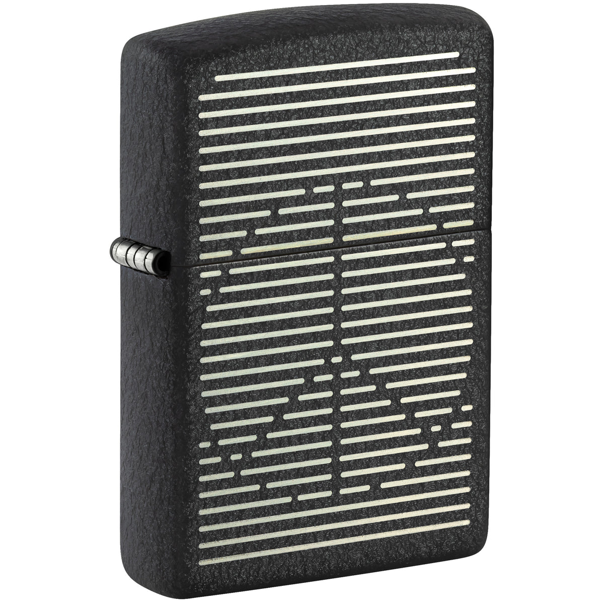 Zippo Lighter: Peace Blind Design - Black Crackle 47534