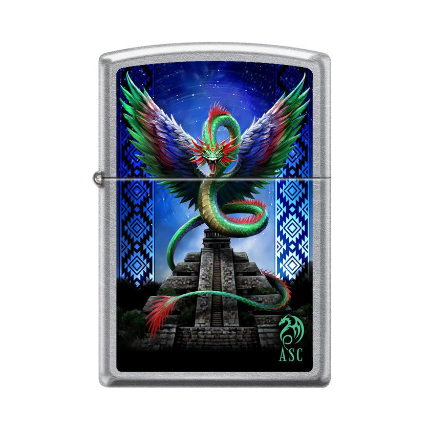 Zippo Lighter: Anne Stokes Dragon and Temple Design - Street Chrome 47580