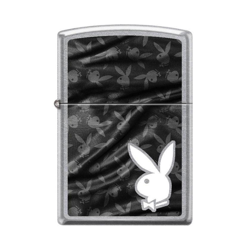 Zippo Lighter: Playboy Bunny Design - Street Chrome 47588