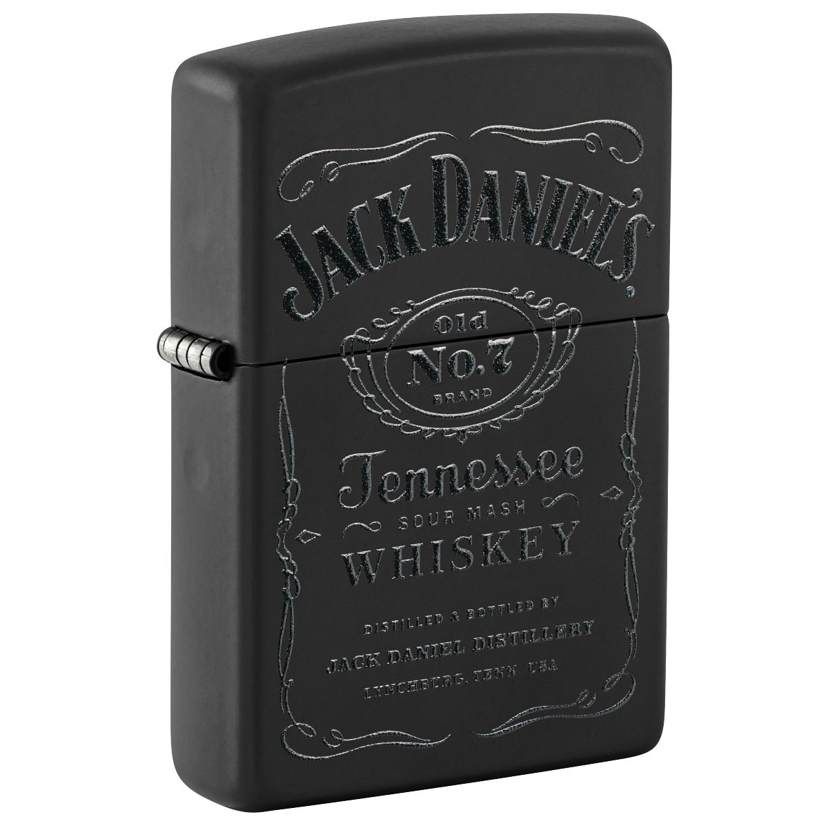 Zippo Jack Daniel's Lighter and Pouch Gift Set - Black Matte 48460