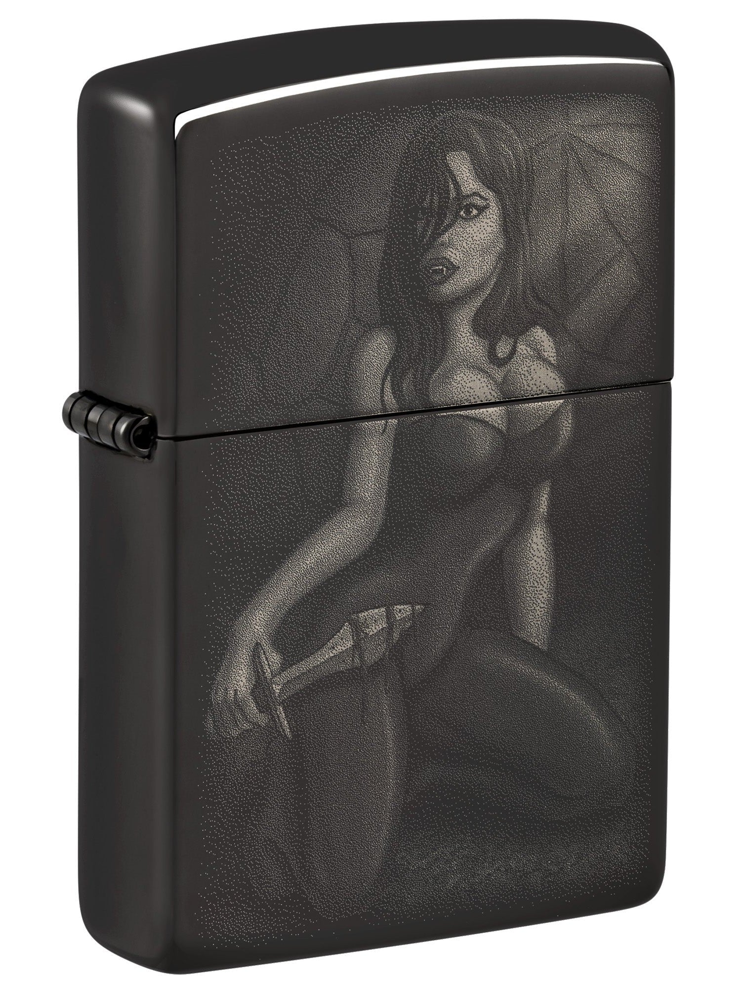 Zippo Lighter: Counter Culture Design, Photo Image - High Polish Black 48475