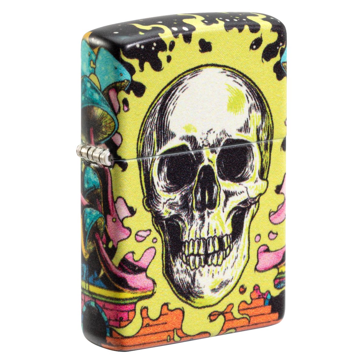 Zippo Lighter: Skull with Mushrooms, Glow in the Dark - 540 Color 48640