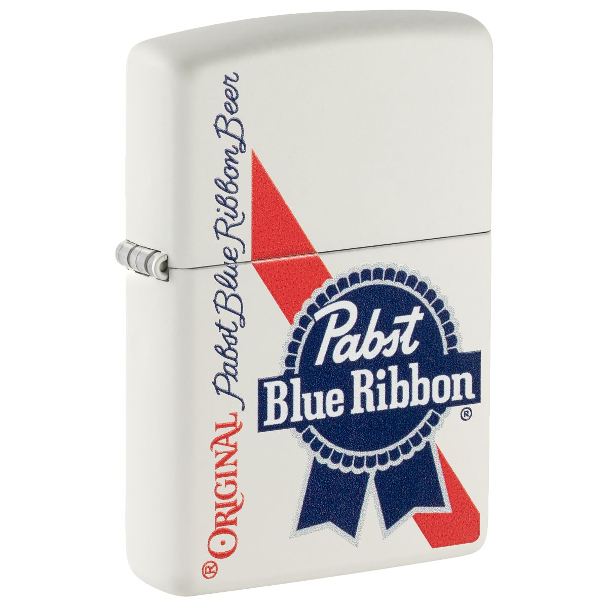Zippo Lighter: Original Pabst Blue Ribbon - White Matte 48746