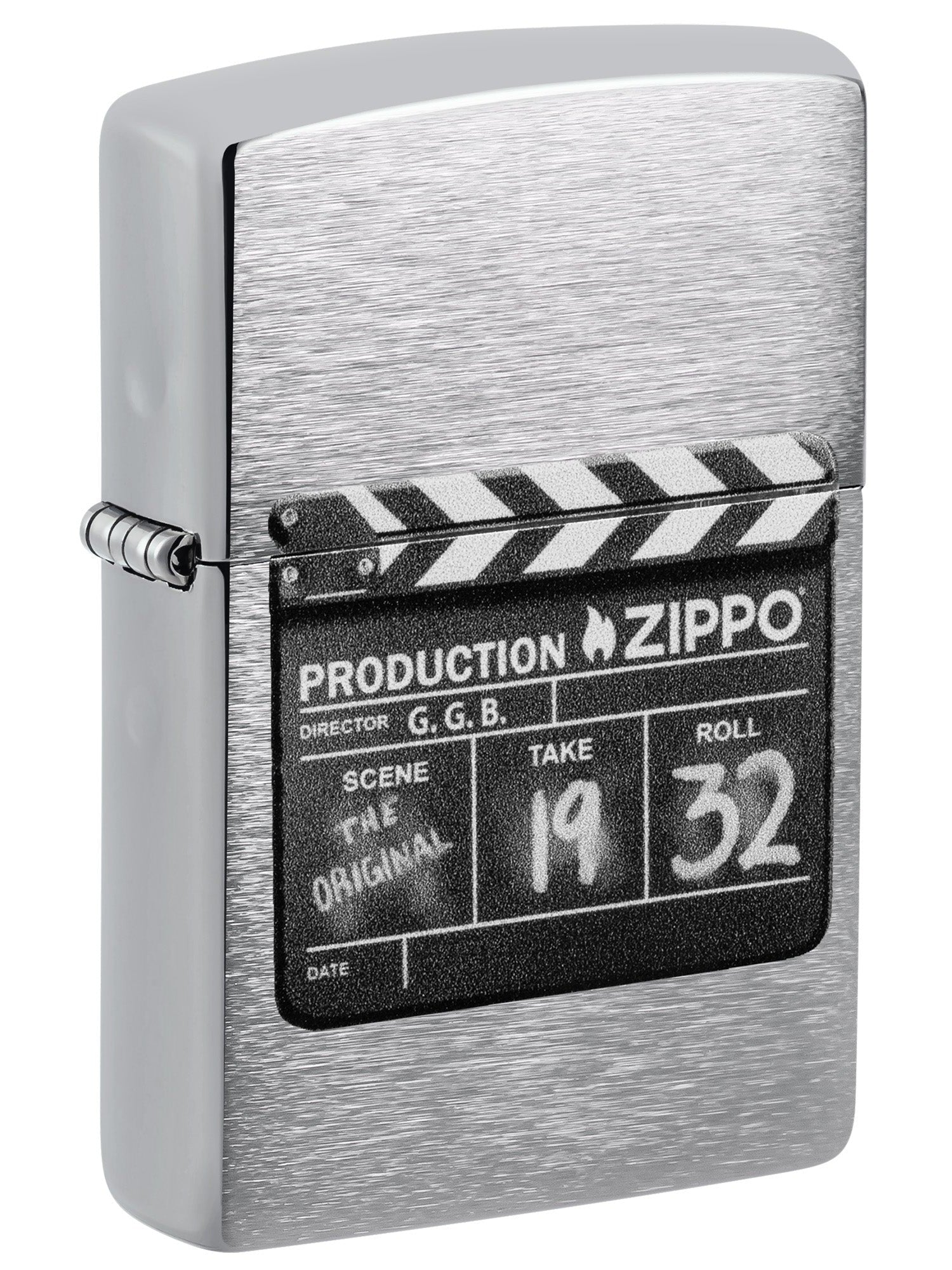 Zippo Lighter: Zippo Movie Clapboard - Brushed Chrome 48850