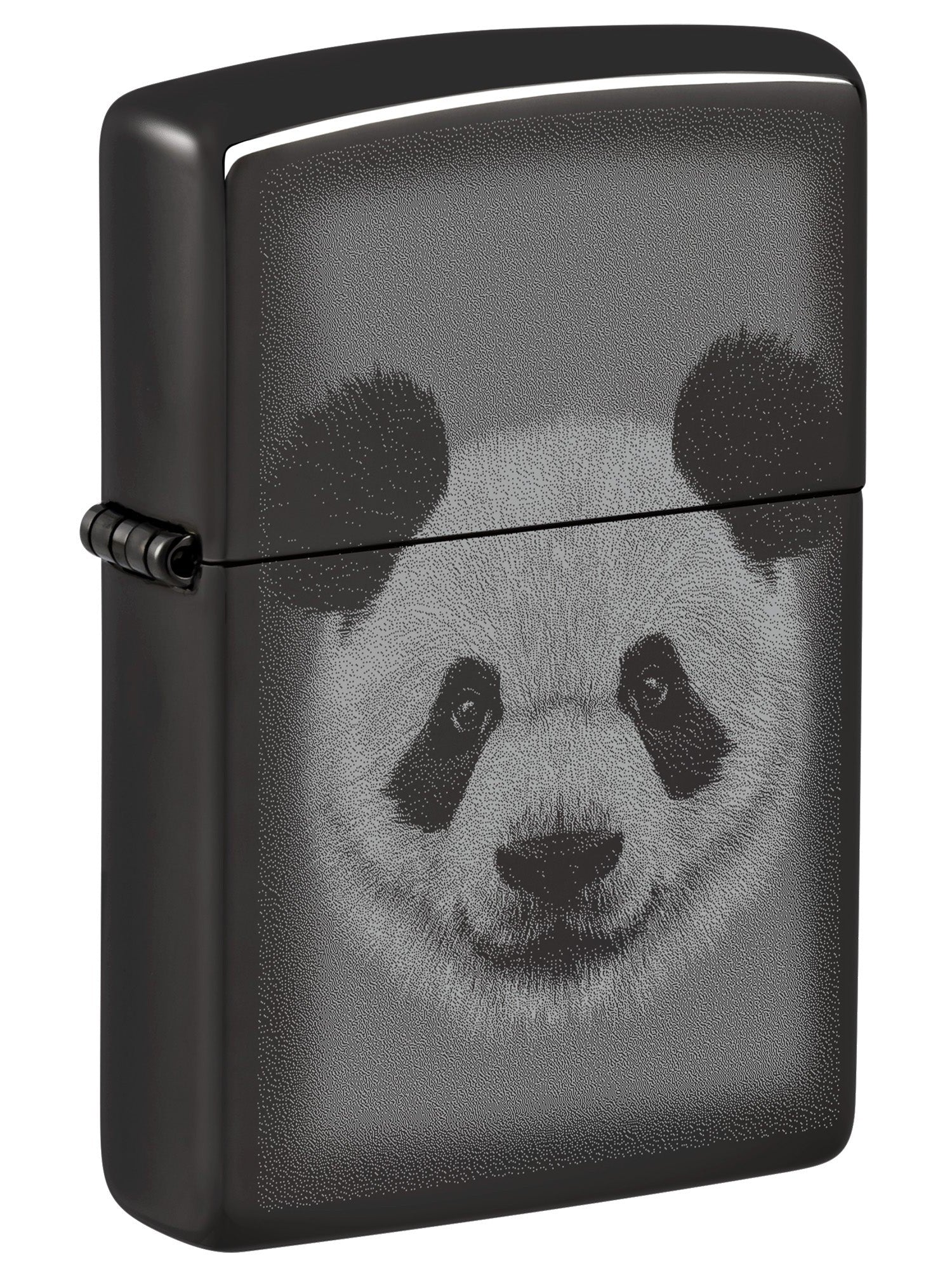 Zippo Lighter: Giant Panda, Photo Image - High Polish Black 48859