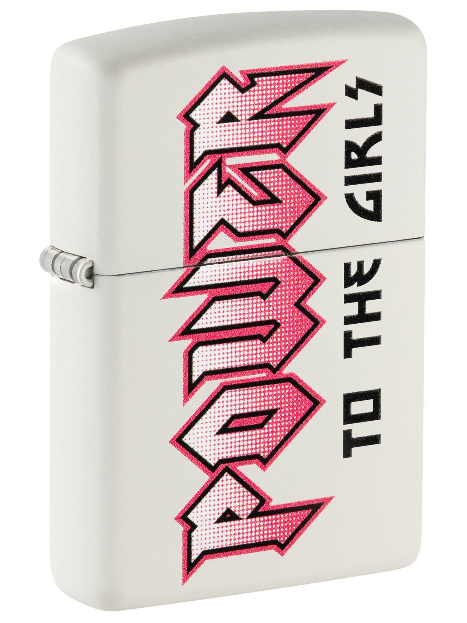 Zippo Lighter: Power to the Girls - White Matte 48870