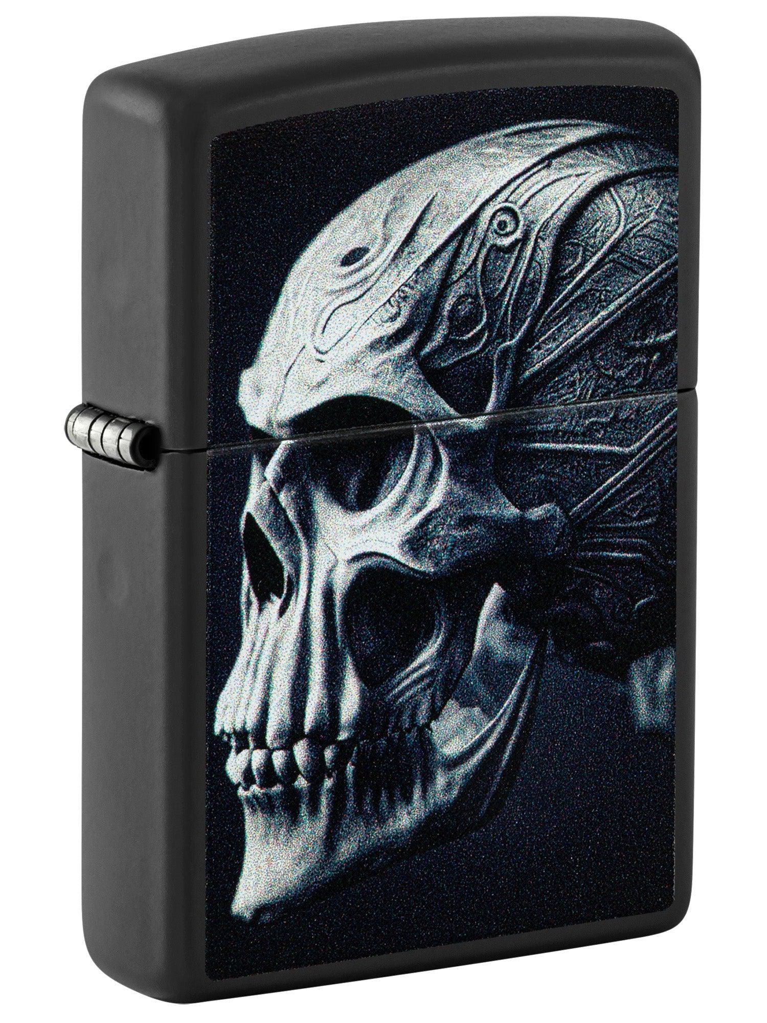 Zippo Lighter: Fantasy Skull - Black Matte 48895