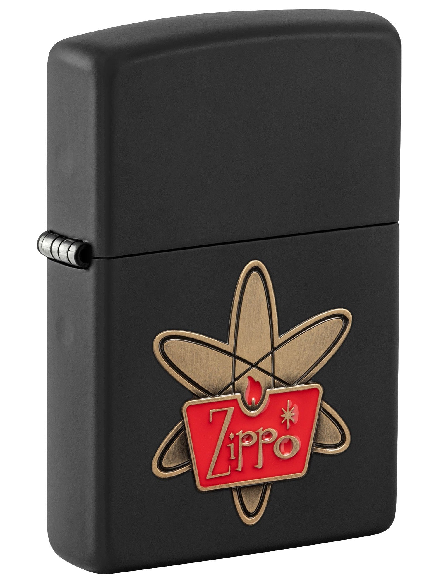 Zippo Lighter: Atomic Zippo Emblem - Black Matte 48920