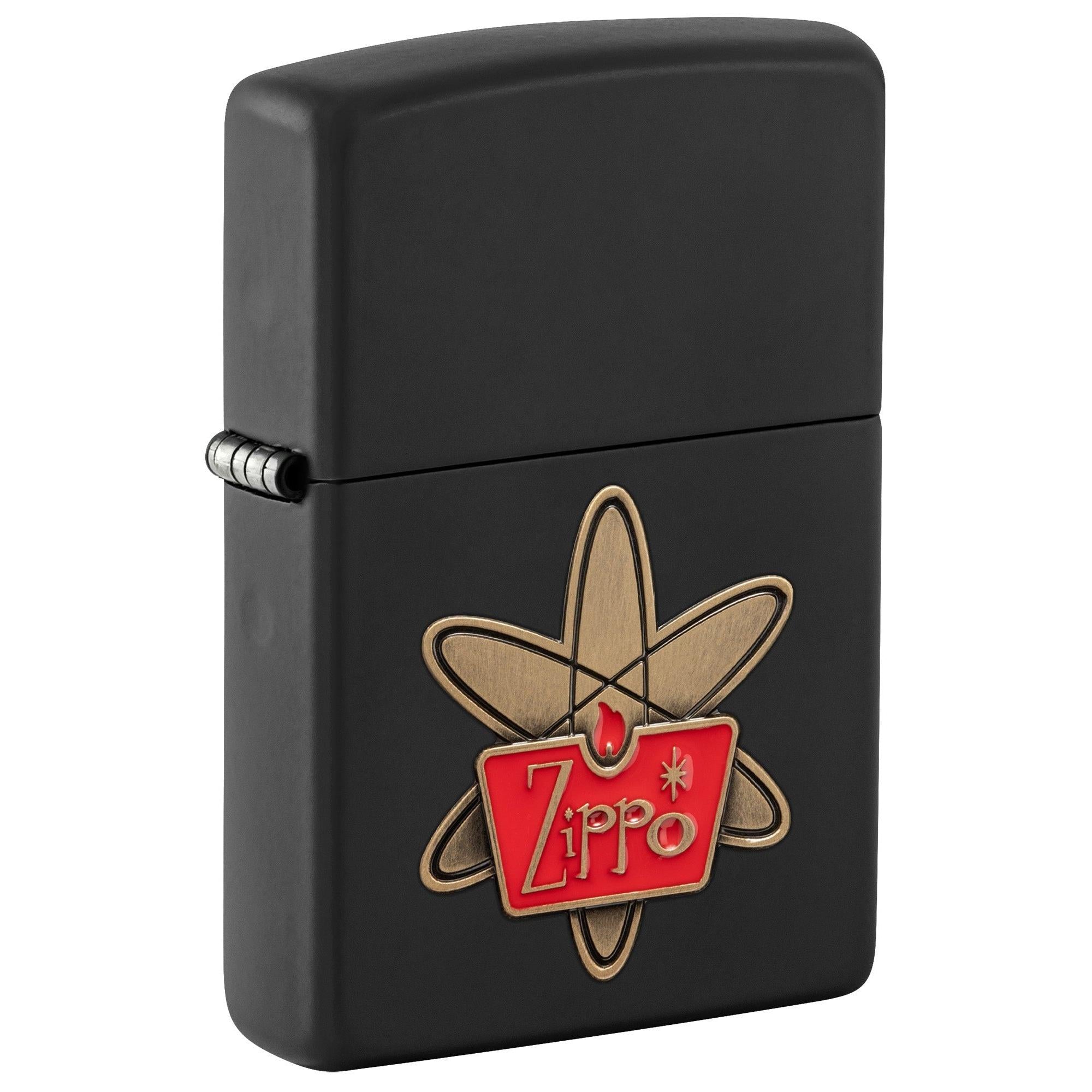 Zippo Lighter: Atomic Zippo Emblem - Black Matte 48920
