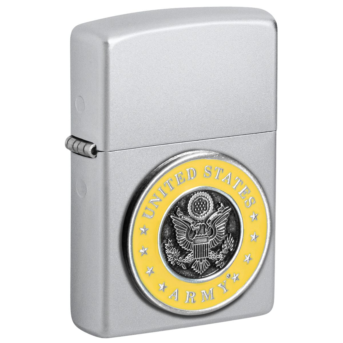 Zippo Lighter: United States Army Emblem - Satin Chrome 48977