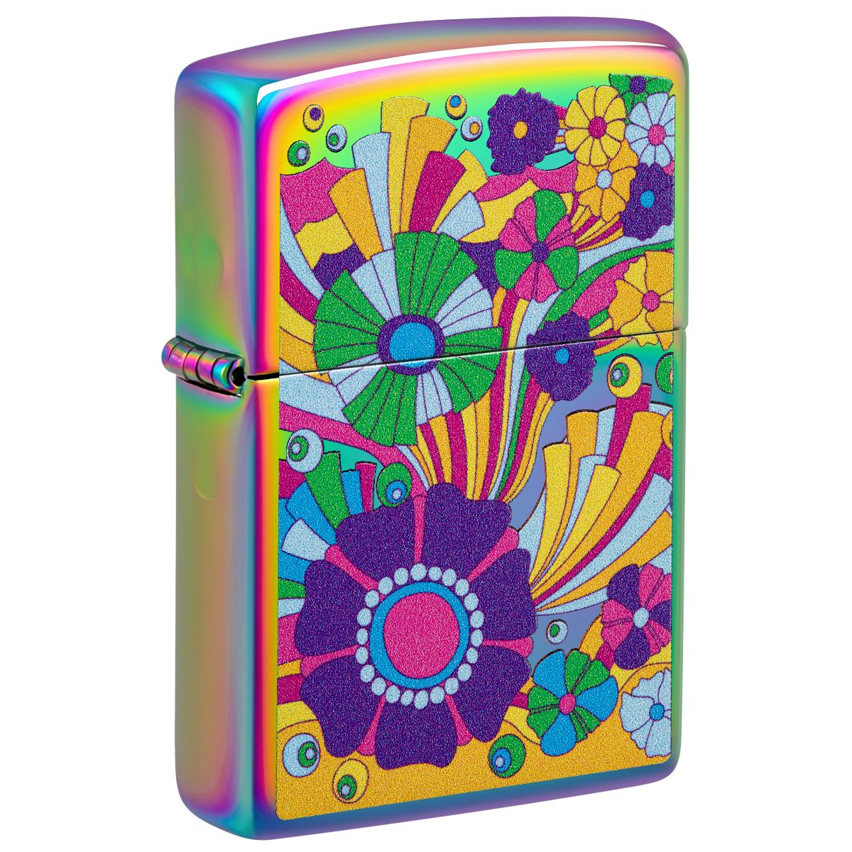 Zippo Lighter: Vintage Flowers Design - Multi-Color 48997
