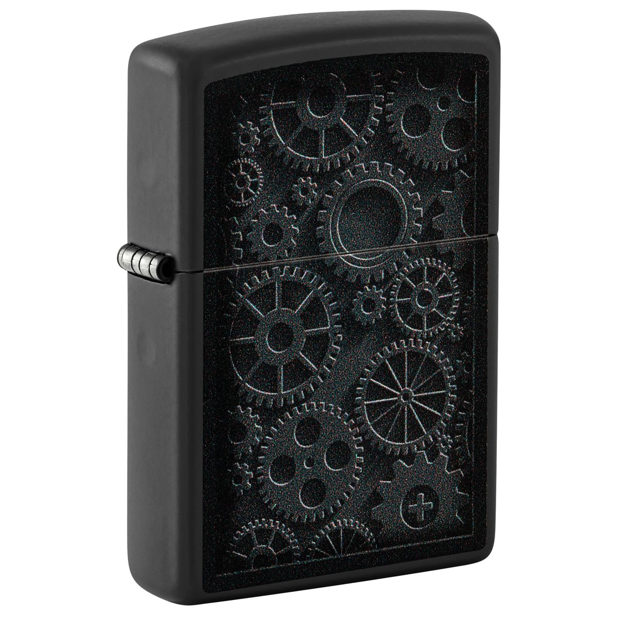 Zippo Lighter: Steampunk Gears - Black Matte 48999