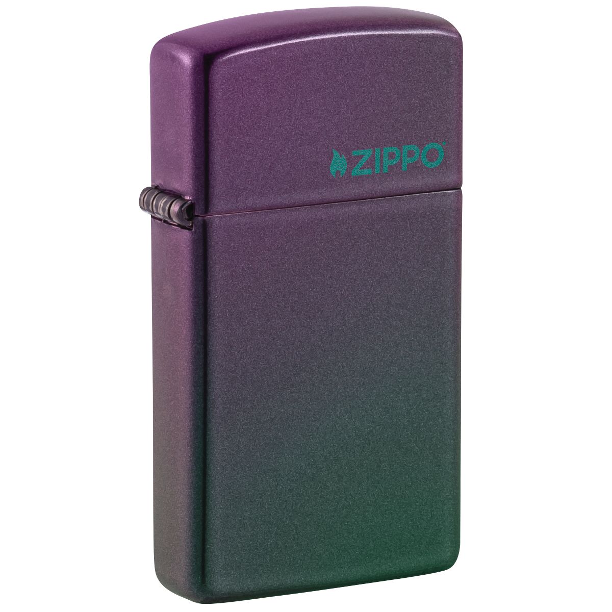 Zippo Lighter: Slim, Zippo Logo - Iridescent 49267ZL