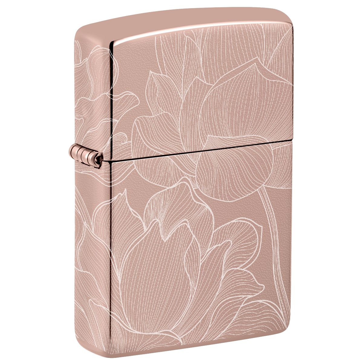 Zippo Lighter: Lotus Flower, Photo 360 - High Polish Rose Gold 46109