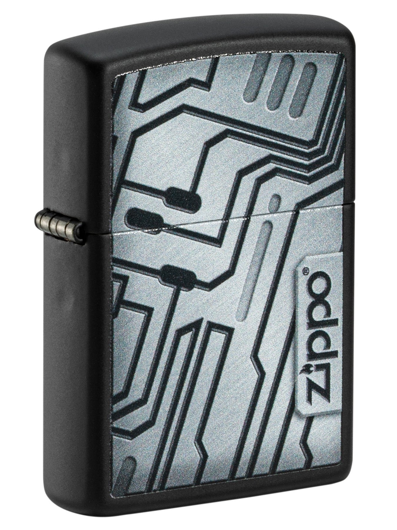 Zippo Lighter: Circuit Design - Black Matte 61022