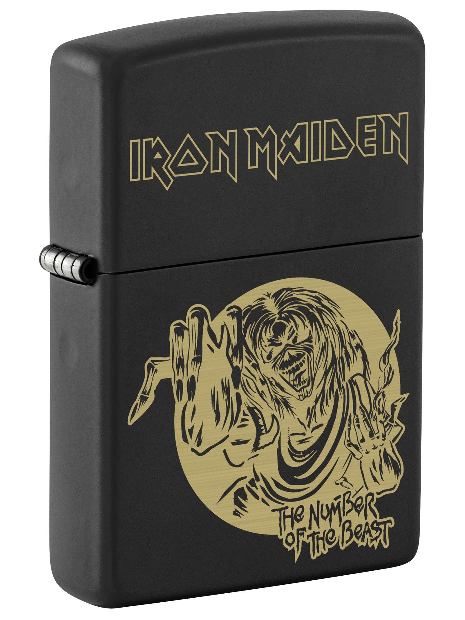 Zippo Lighter: Iron Maiden, The Number of the Beast, Engraved - Black Matte 81516